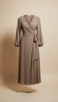 Vestido cruzado de crepé clásico